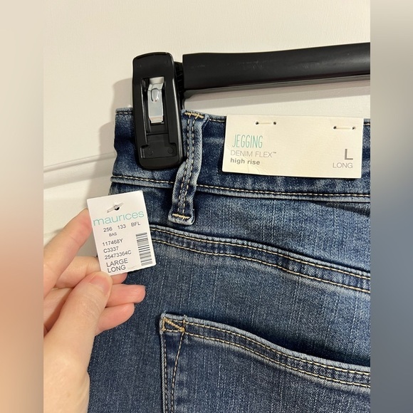 NEW NWT Maurice’s jeans jeggings‎ L large long high rise - Picture 6 of 9